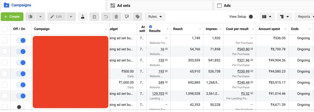 Ads result